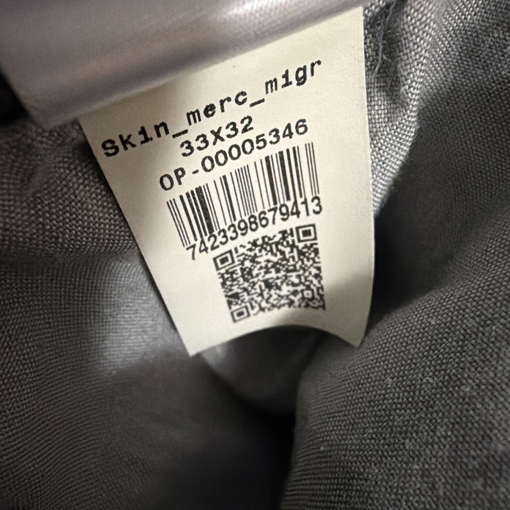 Mott & Bow Skinny Fit Pants Mens 33(34)x32 Green Stretch Chino 5-Pocket - Picture 10 of 10